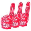 Cansybil 3 Pcs 18 Inch Giant Foam Fingers, We're Number 1 Finger Foam Fingers, Cheerleader Foam Hands - Designed for All Kinds of Sports Events, Games, Schools and stadiums. (3, Red) view 1