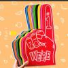 Cansybil 3 Pcs 18 Inch Giant Foam Fingers, We're Number 1 Finger Foam Fingers, Cheerleader Foam Hands - Designed for All Kinds of Sports Events, Games, Schools and stadiums. (3, Red) view 2