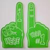 Cansybil 3 Pcs 18 Inch Giant Foam Fingers, We're Number 1 Finger Foam Fingers, Cheerleader Foam Hands - Designed for All Kinds of Sports Events, Games, Schools and stadiums. (3, Green) view 2