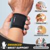 CAMBIVO Wrist Wraps for Men and Women 2 Pack, Adjustable Compression Wrist Brace for Carpal Tunnel, Wrist Support, Pain Relief, Lifting Straps Wrist Bands for Fitness, Weightlifting, Gym Workout view 2