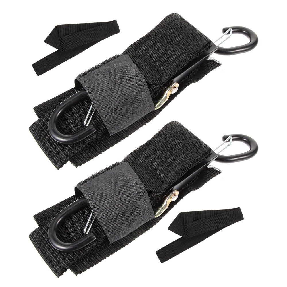 2 Sets Boat Tie Down Straps to Trailer Straps for Kayak Boat Accessories Nylon Winch Strap Trailer Transom Binding Strap Supplies Trailer Tie-Downs