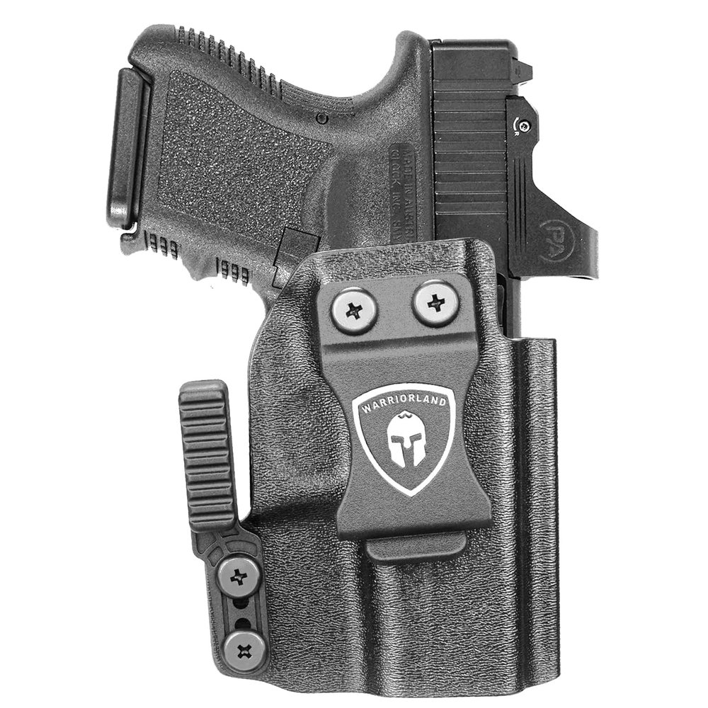 WARRIORLAND IWB Kydex Holster with Claw Attachment and Optic Cut Fit G26 Gen 1-5 / G27 & G33 Gen 3-4 Pistol, Inside Waistband Appendix Carry G26 Holster, Adj. Cant & Retention, Right Hand