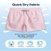 maamgic Mens Swim Trunks 5 Inch with Mesh Lining, Quick Dry Mens Bathing Suit, Swim Shorts for Swimming and Beach, Large Pink Striped view 2