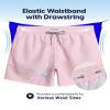 maamgic Mens Swim Trunks 5 Inch with Mesh Lining, Quick Dry Mens Bathing Suit, Swim Shorts for Swimming and Beach, Large Pink Striped view 4