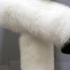 Altsuceser Furry Faux Fur Leg Warmers for Women, Knee-length Long Socks Boots Shoes Cuff Cover Warm Sock White 30cm view 4