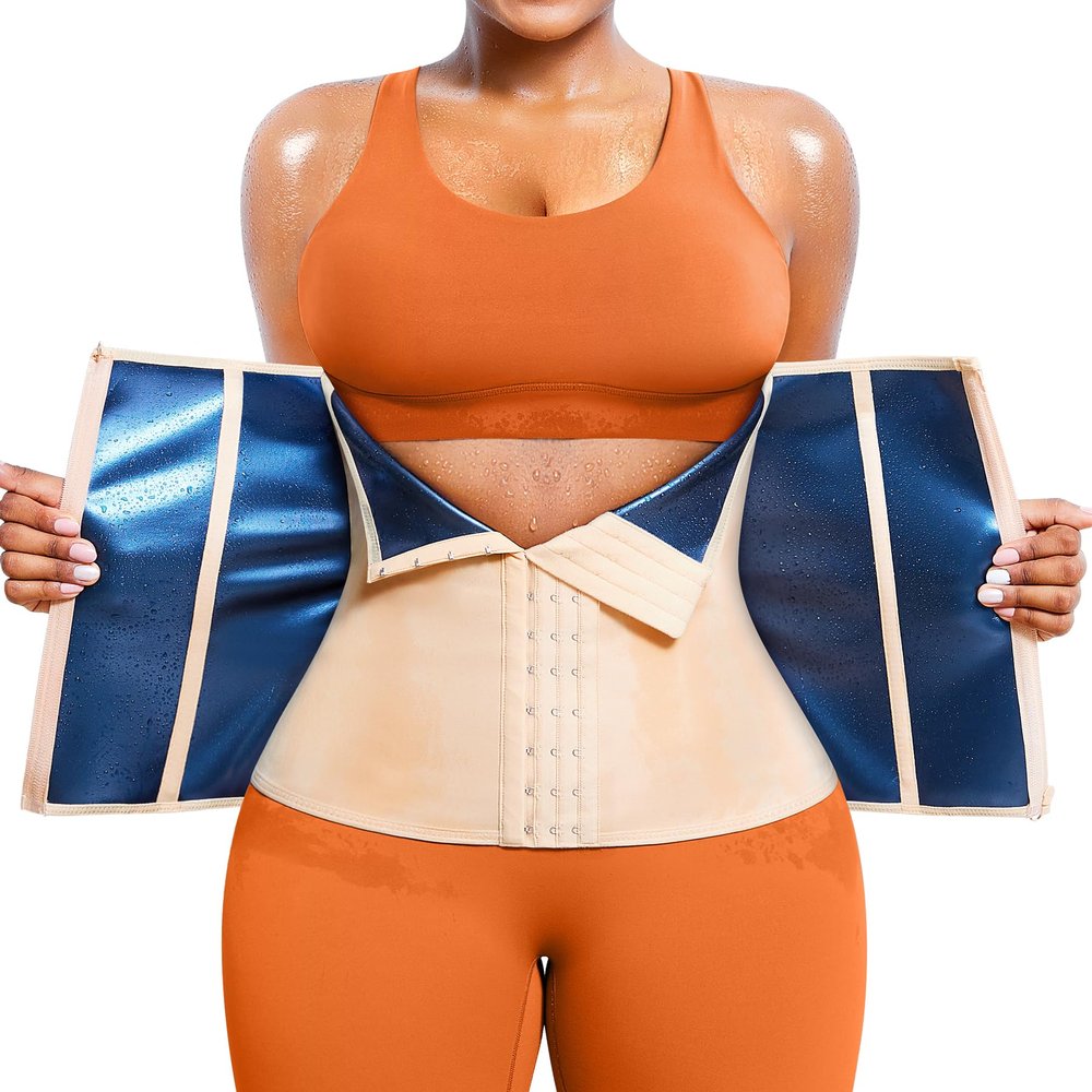 TrainingGirl Waist Trainer for Women Lower Belly Waist Trimmer Corset Tummy Wrap Workout Sweat Belt Band Sports Sauna Suit