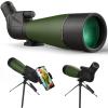 WOZEL 25-75x80 Spotting Scope with Tripod - Phone Adapter & Carrying Bag Included, HD BAK4 Prism Waterproof Spotter Scope for Target Shooting, Bird Watching & Wildlife Viewing view 1