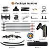 60 Inch Black Hunter Takedown Recurve Bow 20-60lbs Hunting Bow and Arrow Set with Arrow Quiver Right Hand Archery Bows for Adults Target Practice Shooting Training (35LBS) view 2