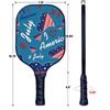 KOALEIU Custom Pickleballs Paddle Set, Personalized Pickleball Rackets with Picture Text, 4 Paddles with 4 Balls and 1 Portable Carry Bag, Senior Gifts for All, CadetBlue view 4