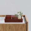 Cabilock Multi-grid Pu Leather Jewelry Storage Organizer for Nightstand Case for Necklaces Earrings Watches and More for Use view 3