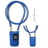 Chain Lock for Bike with Alarm, Y787 Smart Alarm Lock AntiTheft Motorcycle Chain Lock for Scooter/Stroller/Gate Blue view 1