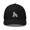 Gorilla Trucker hat, Embroidered Unisex hat, Gorilla hat for Men, Design 1. Black view 1
