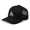 Gorilla Trucker hat, Embroidered Unisex hat, Gorilla hat for Men, Design 1. Black view 4