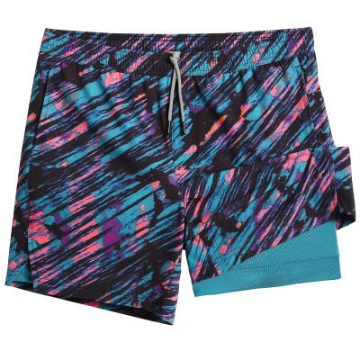 maamgic Gym Shorts for Men 7 inch Inseam with Liner Stretch 2 in 1 Workout Shorts Men Quick Dry Athletic Running Shorts Turquoise Green Small