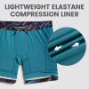 maamgic Gym Shorts for Men 7 inch Inseam with Liner Stretch 2 in 1 Workout Shorts Men Quick Dry Athletic Running Shorts Turquoise Green Small view 4