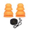 Pro Ears Audiomorphic Earplugs, Shooting Ear Protection, Noise Canceling Earbuds, Hearing Protection, Concert Ear Plugs, Carrying Case Included, Orange (Small)