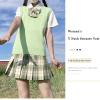 ZUEVI Women's Sweater Vest Classic V Neck Uniform Pullover Knitwear Tops Sleeveless Knitted Sweaters Vests(Light Green-M) view 3