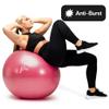 Femeo Exercise Ball for Yoga, Stability, Pregnancy Pilates & Birthing | 100 Page Book | Over 50 Workout Exercises | Anti Burst Pink 65cm view 3