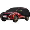 WOLWES Car Covers are Suitable for Kia Sonet,Water,Rain,Sun and Snow Resistant Oxford Fabric Car Covers,with Side Door Zip (Color : Black) view 1