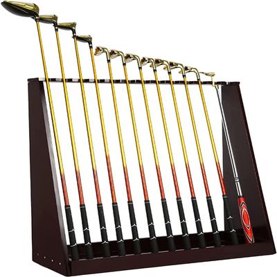 Scpantkend Golf Club Holder Stand Wood for The Green, Holds 13/18 Clubs, Golf Club Organizers Storage Rack Equipment for Garage Home Office Indoor Outdoor (Color : Holds 13 Putter Clubs)