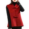 LIXINGHEITANG Chinese style suits vest autumn and Spring oriental women red spring festival warm s2 Red L view 1