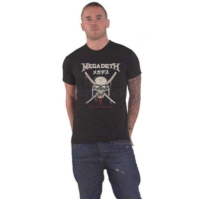 Rock Off officially licensed products Men's Megadeth Crossed Swords T-Shirt Small Black