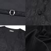 GUSLESON Black Mens Vest Tie and Bow Tie Set Formal Waistcoat Paisley Floral Jacquard Necktie Pocket Square Suit Vests Lapel Pin Wedding Party (0807-01-3XL) view 4