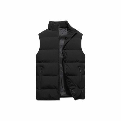 xoxingysm Men Puffer Jacket with Hooded Men's Fashion Business Solid Color Warm Fleece Hooded Cold Weather Hooded(Black,Large)