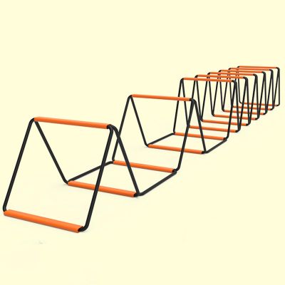 YXXSDP Lightweight Speed Training Hurdles, 8 13 21 42 Ft Long Obstacle Training Sports Practice Equipment, Portable Track Hurdles for Athletes Soccer Basketball (Size : 16 Grid-6.4m/21ft)