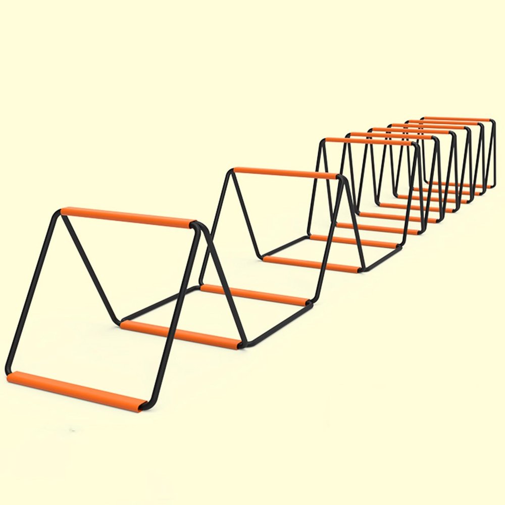 YXXSDP Lightweight Speed Training Hurdles, 8 13 21 42 Ft Long Obstacle Training Sports Practice Equipment, Portable Track Hurdles for Athletes Soccer Basketball (Size : 16 Grid-6.4m/21ft)