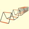 YXXSDP Lightweight Speed Training Hurdles, 8 13 21 42 Ft Long Obstacle Training Sports Practice Equipment, Portable Track Hurdles for Athletes Soccer Basketball (Size : 16 Grid-6.4m/21ft) view 1