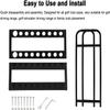 Scpantkend Black Golf Club Organizers Shelf, Portable Metal Golf Clubs Display Stand Rack for Indoor Outdoor, 18-rods Golf Putter Holder view 4