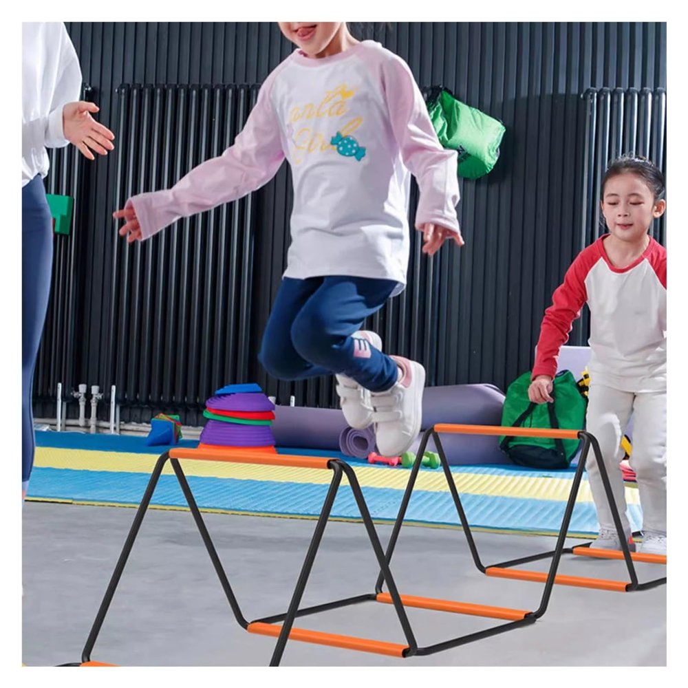 YXXSDP Speed Training Hurdles for Kids, School Lightweight Agility Obstacle Training Set, Professional Compact Sports Practice Equipment, (Size : 10 Grid-4m/13.1ft)