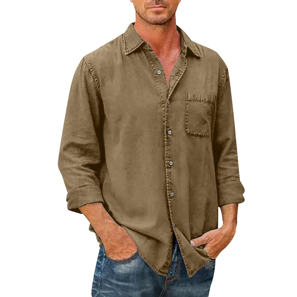 Turtle Neck Shirt Men, Men's Solid Casual Button Down Collar Shirts Long Sleeve Dress with Pocket Mens Fall Shirts Business Casual for Men Dress Shirt Slim Shirts Casual (3XL, Green)
