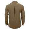 Turtle Neck Shirt Men, Men's Solid Casual Button Down Collar Shirts Long Sleeve Dress with Pocket Mens Fall Shirts Business Casual for Men Dress Shirt Slim Shirts Casual (3XL, Green) view 2