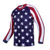 Cycling Jersey MenMTB T Shirt Long Sleeve Youth Off-Road Motorcycle Jersey Bicycle Clothes Anti-UV USA Star XL view 1