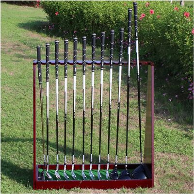Scpantkend Golf Club Rack Organiser, Wooden Golf Putter Stand for 13 Putter Holder, Golf Clubs Display Stand Storage Rack for The Green Garage Indoor