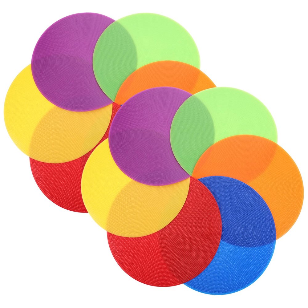 Sosoport 12pcs Football Training Marker Discs Soccer Sign Plates for Agility Drills Smooth Edges Lightweight Easy to Store for Outdoor Sports Practice