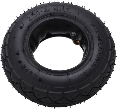 2.504 Tire and Inner Tube Set, Rubber Inner Outer Tyre Replacements, Flexible Adjustment Solid Connection, for Hand Truck, Utility Cart, Lawn Mowers