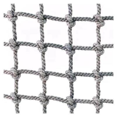 HJZALMI Climbing Net for Kids, Cargo Climbing Net, Balcony Banister Stair Protection Fence Decor Mesh, Playground Heavy Duty Swings Net,12mm Rope (Color : Grey-mesh12cm, Size : 1mx6m)