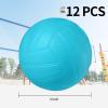 SMAODSGN 12 PCS 4 Inch Mini Volleyball Balls Miniature Volleyballs Roundnet Game Replacement Balls Little Volleyball Gifts for Players Team Teen Pool Stadium (Blue) view 3