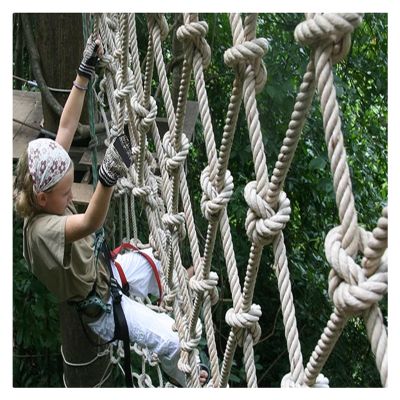 HJZALMI Nylon Playground Net, Climbing Cargo Net, Protective Partition Staircase Safety Mesh, Indoor Outdoor Decor Rope Mesh for Swingset, Treehouse, Jungle Gyms (Color : Grey-mesh10cm, Size : 3x3m)