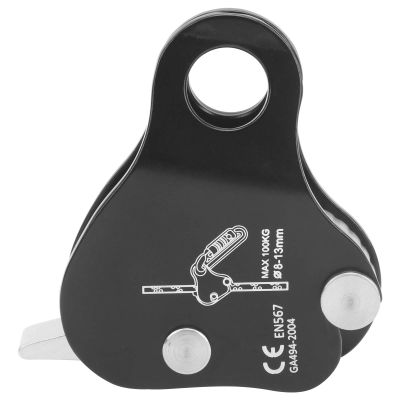 HERCHR Rock Climbing Rope Grab, Climbing Ascender Fall Protection Device Climbing Rope Grab Stop Descender SelfBraking Clamp Device