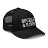 RIVEMUG Boobies and Ranch Premium Trucker Hat Curved Bill Mid Crown Adjustable Funny Cap for Men Black view 4