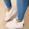 SACFOF Women's Winter Flat Boots Warm Durable Shoes Fur Lining Ankle Snow Boots Flats Platform Thick Plush Shoes Loafer view 2