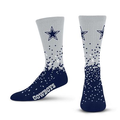For Bare Feet Men's Dallas Cowboys Spray Zone Crew Socks