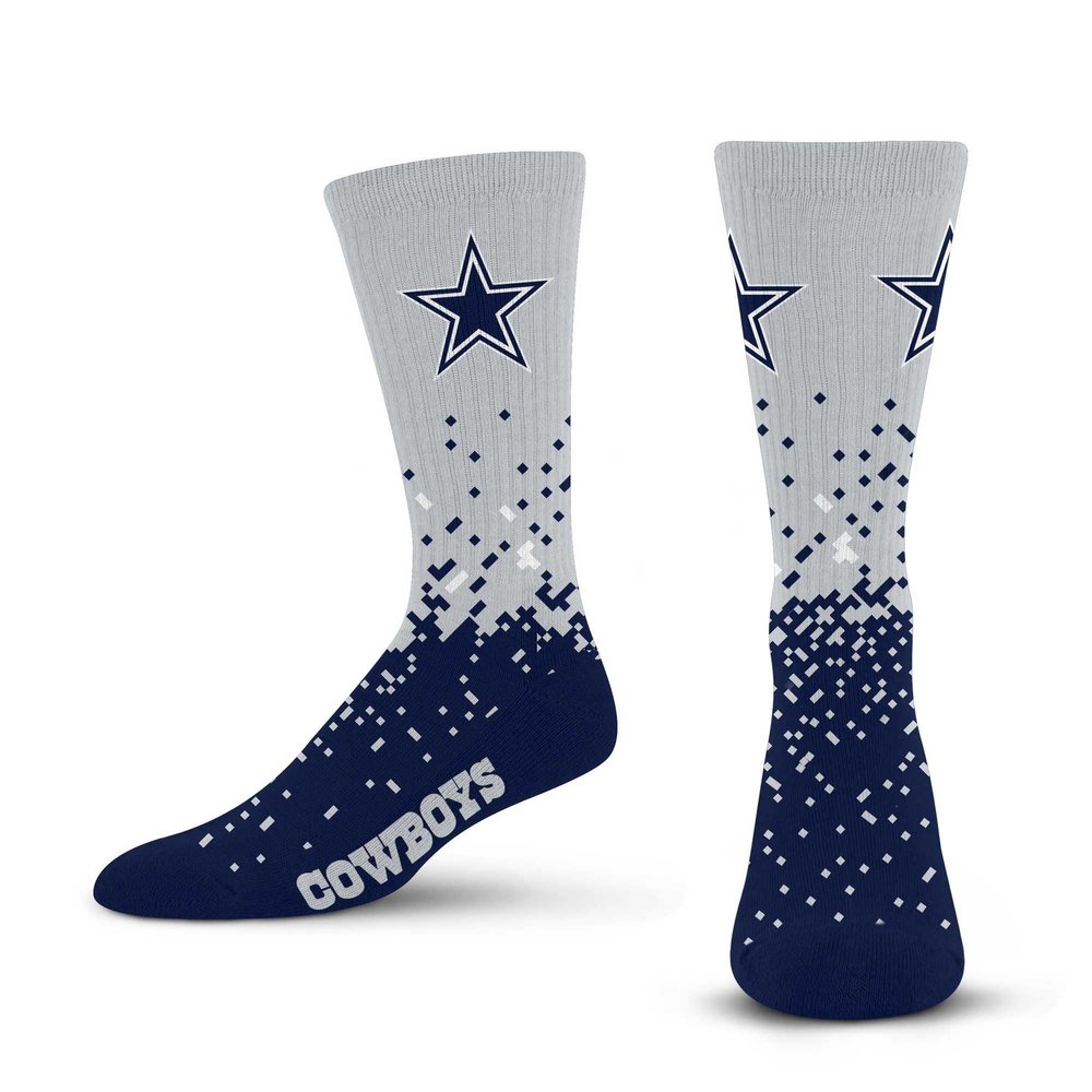For Bare Feet Men's Dallas Cowboys Spray Zone Crew Socks