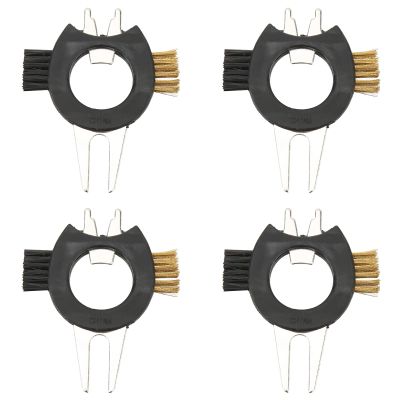 Pilipane Golfer Divot Fork Bottle Opener Brush and Golfer Equipment Maintenance, 4PCS Multifunctional Golfer Divot Tool Brush Set, for Golfer Gear Care Kit