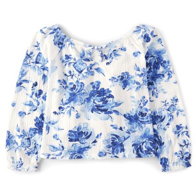 The Children's Place,Long Sleeve Smocked Peplum Top,XXLarge(16)