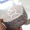 Konforhom Small Heart Shaped Jewelry Box Travel Mini Organizer Storage Case for Rings Earrings Necklace with Bling White Cystals view 2